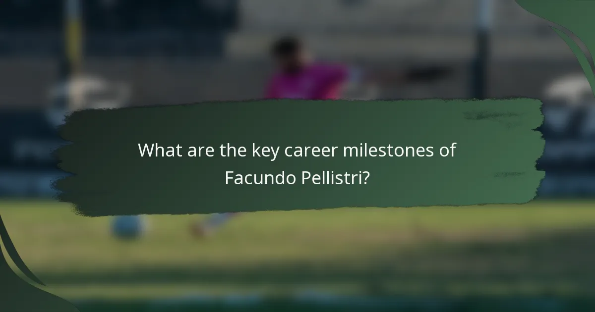 What are the key career milestones of Facundo Pellistri?