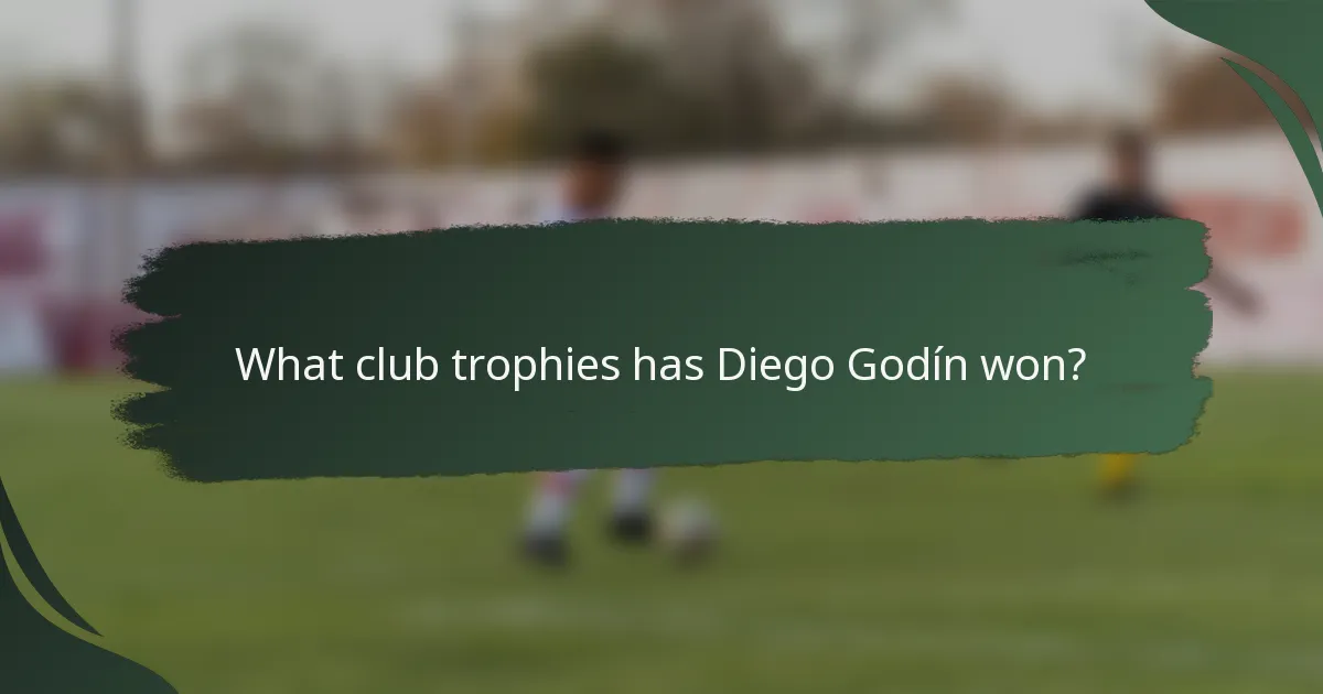What club trophies has Diego Godín won?