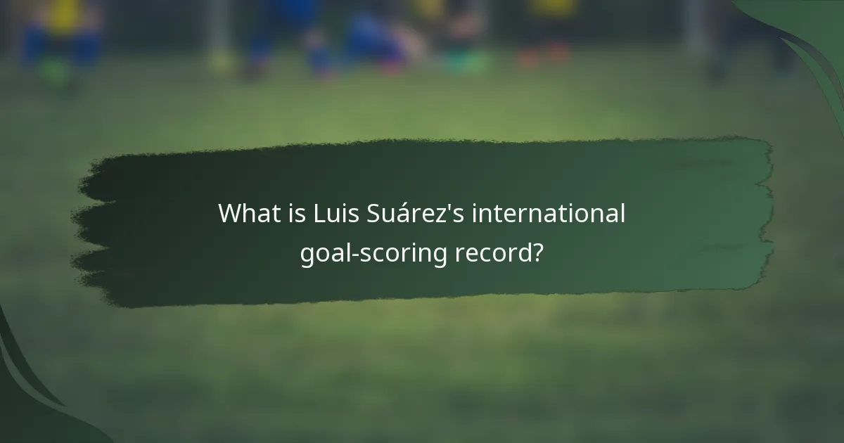 What is Luis Suárez's international goal-scoring record?