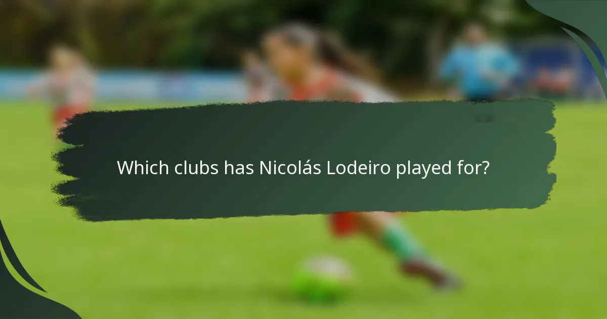 Which clubs has Nicolás Lodeiro played for?